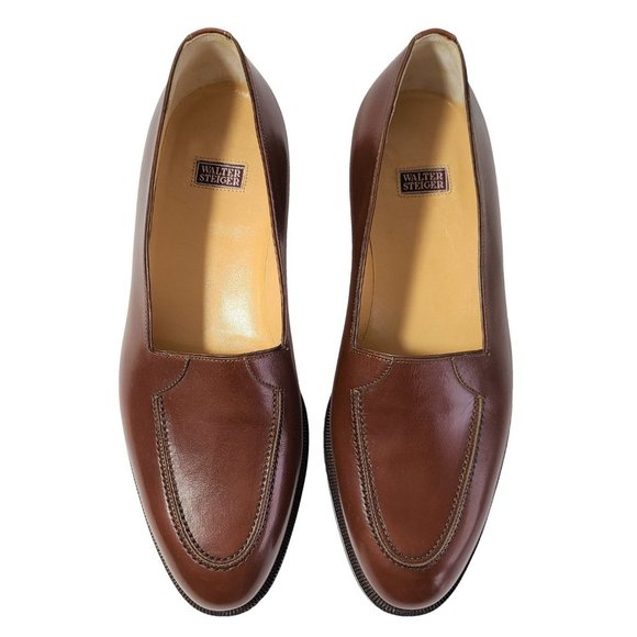 WALTER STEIGER NWOT Italian Leather Loafers 9 - Picture 3 of 5